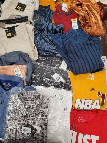 Men's Clothing Wholesale Lot Adidas, Nike, Calvin Klein, Tasso Elba, Alfani, Club Room, Inc, and more, 25 Units, Shelf Pulls, MSRP $1,500.97