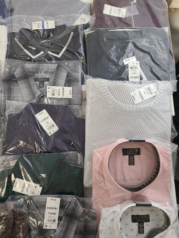 Men's Clothing Wholesale Lot Calvin Klein, Adidas, Tasso Elba, Club Room, INC and more, 25 Units, New, MSRP $1,682.48