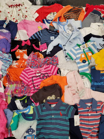 Kid's Clothing Wholesale Lot Ralph Lauren, Absorba, Carter's,  First Impressions,  Hartstings, Epic Threads,  Bonnie baby  and more, 40 Units, Shelf Pulls, MSRP $996.92