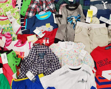 Kid's Clothing Wholesale Lot Polo by Ralph Lauren, Hello Kitty, First impression, American Apparel, Carters, So jenny and more, 44 Units, Shelf Pulls, MSRP $1,001.65