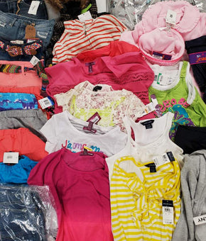 Kid's Clothing Wholesale Lot DKNY, Ralph Lauren, American Apparel, Epic Threads, Tempted, Revolution by Revolt, So Jenni by Jennifer Moore, Bonnie Jean and more, 32 Units, Shelf Pulls, MSRP $804.90