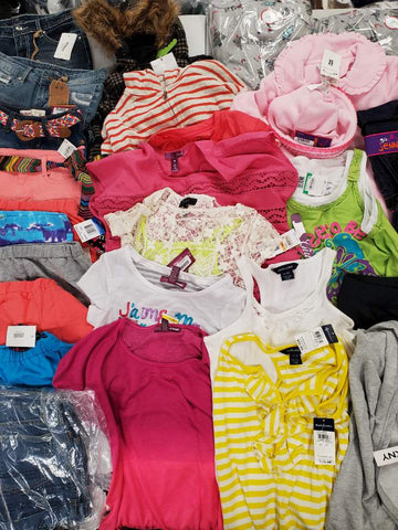 Kid's Clothing Wholesale Lot DKNY, Ralph Lauren, American Apparel, Epic Threads, Tempted, Revolution by Revolt, So Jenni by Jennifer Moore, Bonnie Jean and more, 32 Units, Shelf Pulls, MSRP $804.90