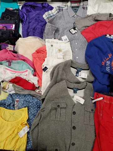 Kid's Clothing Wholesale Lot Nautica, Ralph Lauren, Tommy Hilfiger, Epic Threads, and more, 32 Units, Shelf Pulls, MSRP $995