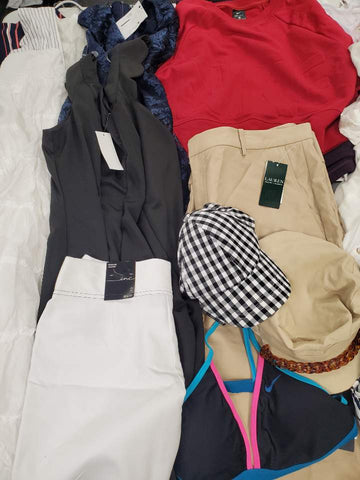 Women's Clothing Wholesale Lot Calvin Klein, DKNY, EILEEN FISHER, LAUREN RALPH LAUREN, NIKE, Steve Madden, VINCE CAMUTO, FREE PEOPLE, IDEOLOGY, INC  and more,  24 Units, Customer Returns, MSRP $1,853.50