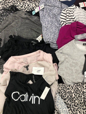 Women's Clothing Wholesale Lot CALVIN KLEIN, DKNY, Eileen Fisher, KENDALL KYLIE, Champion, Ideology and more, 25 Units, Shelf Pulls, MSRP $1,554.00