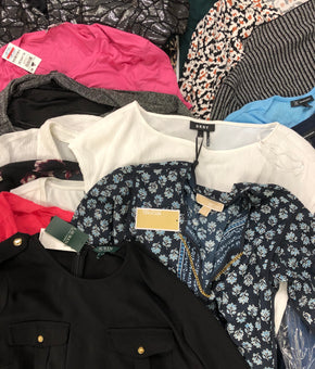 Women's Clothing Wholesale Lot LAUREN RALPH LAUREN, MICHAEL KORS, DKNY, GUESS, American Apparel, 32 DEGREES, ALFANI, IDEOLOGY and more, 23 Units, Shelf Pulls, MSRP $1,499.50