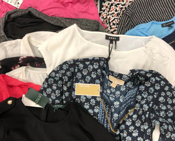 Women's Clothing Wholesale Lot LAUREN RALPH LAUREN, MICHAEL KORS, DKNY, GUESS, American Apparel, 32 DEGREES, ALFANI, IDEOLOGY and more, 23 Units, Shelf Pulls, MSRP $1,499.50