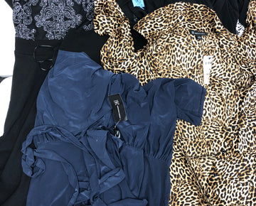 Women's Clothing Dress Wholesale Lot, CECE, Emerald Sundae, SPEECHLESS, and INC, 8 Units, Shelf Pulls, MSRP $774.50