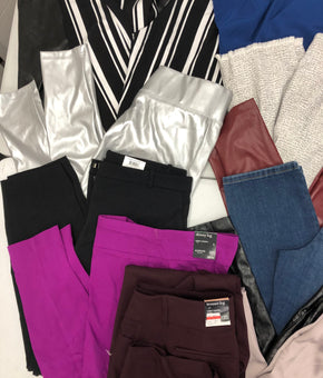 Women's Clothing Pants Wholesale Lot, Vince Camuto, Style & Co, ALFANI, Bar III and more, 12 Units, Shelf Pulls, MSRP $798.48
