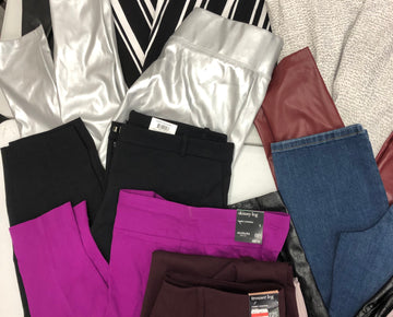 Women's Clothing Pants Wholesale Lot, Vince Camuto, Style & Co, ALFANI, Bar III and more, 12 Units, Shelf Pulls, MSRP $798.48