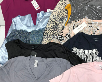 Women's Clothing Top Wholesale Lot, CALVIN KLEIN, TOMMY HILFIGER, KASPER, ALFANI, AMERICAN APPAREL and more, 14 Units, Shelf Pulls, MSRP $778.50