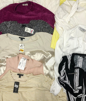 Women's Clothing Top Wholesale Lot, Polo Ralph Lauren, Calvin Klein, Alfani, City Studio and more, 11 Units, Shelf Pulls, MSRP $812