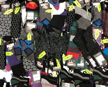 Men's Socks Wholesale Lot, Tommy Hilfiger, Perry Ellis, Gold Toe, Alfani, 110 Units, Shelf Pulls, MSRP $1,188.99