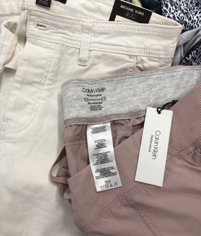 Women's Clothing Bottom Wholesale Lot, CALVIN KLEIN, DANIELLE BERNSTEIN, AMERICAN APPAREL, IDEOLOGY, VINTAGE HAVANA and more, 17 items, Shelf Pulls, MSRP $956