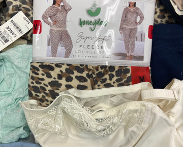 Women's Clothing Intimates and Others Wholesale Lot, LUCKY BRAND, ADIDAS, CAROLE HOCHMAN, HONEYDEW, LILYETTE and more, 21 items, Shelf Pulls, MSRP $630
