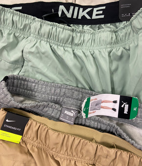 Men's Clothing Shorts & Others, Wholesale Lot, UNDER ARMOUR, PUMA, NIKE, ADIDAS, KENZO, CHAMPION and more, 15 items, Shelf Pulls, MSRP $1,085