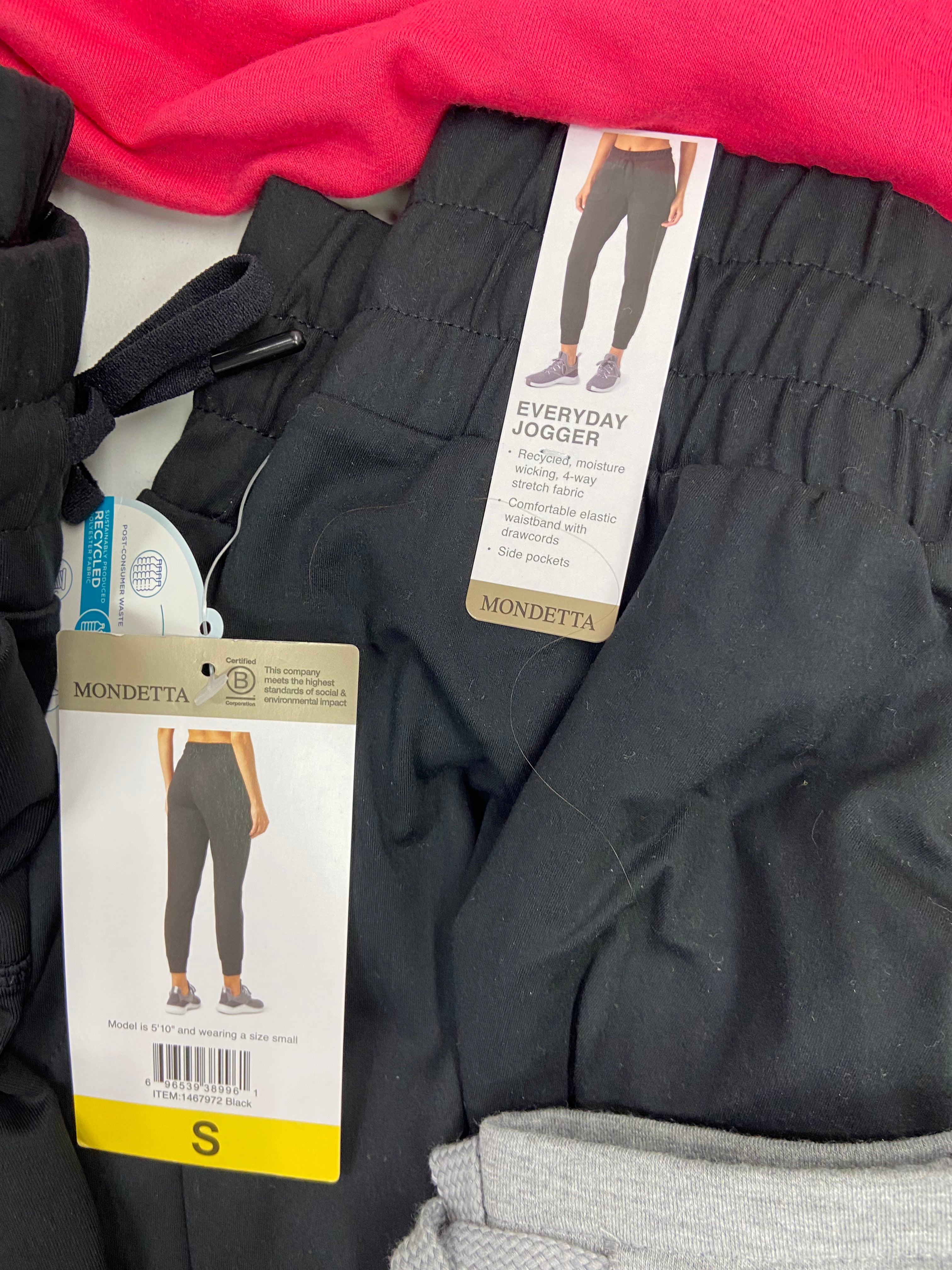 Mondetta Women's High Waist Active Pants Side Pockets Soft Fleece Joggers