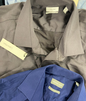 Men's Clothing Button Down Shirts Wholesale Lot, DOCKERS, CALVIN KLEIN, MICHAEL KORS, CLUB ROOM, 15 items, Shelf Pulls, MSRP $912