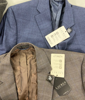 Men's Clothing Blazers & Others Wholesale Lot, LAUREN RALPH LAUREN, ALFANI, CLUB ROOM, BAR III and more, 10 items, Shelf Pulls, MSRP $2,015