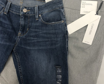 Women's Clothing Bottom Wholesale Lot, CALVIN KLEIN, TOMMY HILFIGER, FREE PEOPLE, ALFANI and more, 18 Units, Shelf Pulls, MSRP $1,330.50