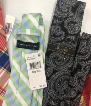 Men's Neckties & Others Wholesale Lot, TOMMY HILFIGER, CLUBROOM and more, 24 items, Shelf Pulls, MSRP $1,354