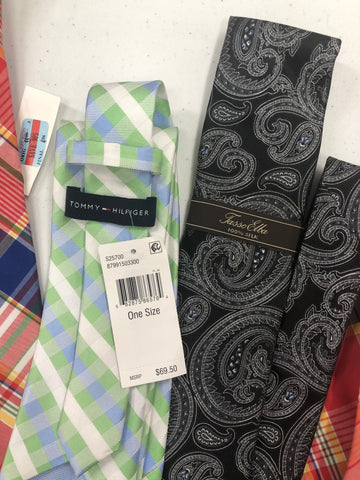 Men's Neckties & Others Wholesale Lot, TOMMY HILFIGER, CLUBROOM and more, 24 items, Shelf Pulls, MSRP $1,354