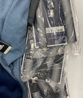 Men's Clothing Tops & Suspenders Wholesale Lot, ADIDAS, CLUB ROOM, CYPRESS CLUB, RUGGED and more, 16 items, Shelf Pulls, MSRP $883