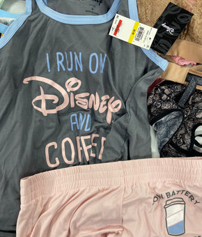 Women's Intimates Wholesale Lot, DISNEY, FLORA, GOLYTA, CHARTER CLUB, ALFANI and more, 16 items, Shelf Pulls, MSRP $616