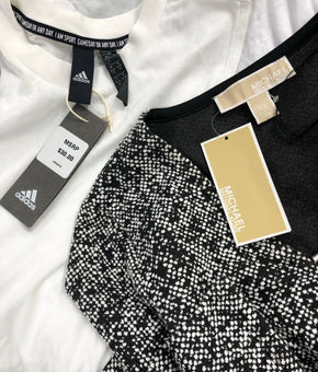 Women's Clothing Tops Wholesale Lot, MICHAEL KORS, CALVIN KLEIN, ADIDAS, FREE PEOPLE, AMERICAN APPAREL, ALFANI and more, 23 items, Shelf Pulls, MSRP $1,181