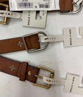 Men's Belts Wholesale Lot, CLUB ROOM, SUN + STONE, 15 items, Shelf Pulls, MSRP $596