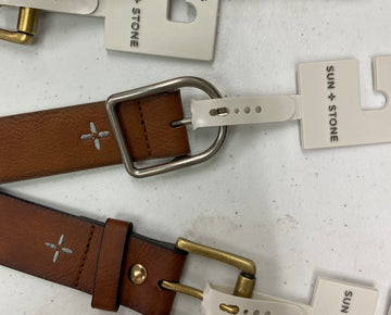 Men's Belts Wholesale Lot, CLUB ROOM, SUN + STONE, 15 items, Shelf Pulls, MSRP $596