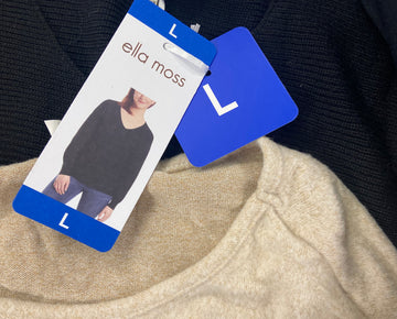 Women's Clothing Tops Wholesale Lot, FREE PEOPLE, ELLA MOSS, 32 DEGREES, ALFANI, AMERICAN APPAREL and more, 18 items, Shelf Pulls, MSRP $848