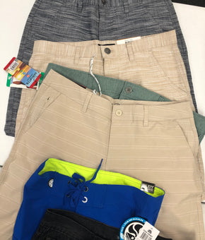 Men's Clothing Shorts and more, Wholesale Lot, HAWAIIAN ISLAND CREATIONS, 32 DEGREES, GERRY, BALANCE COLLECTION, PHILHOBAR DESIGN and more, 15 items, Shelf Pulls, MSRP $596