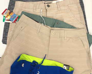 Men's Clothing Shorts and more, Wholesale Lot, HAWAIIAN ISLAND CREATIONS, 32 DEGREES, GERRY, BALANCE COLLECTION, PHILHOBAR DESIGN and more, 15 items, Shelf Pulls, MSRP $596