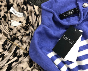 Women's Clothing Tops Wholesale Lot, LAUREN RALPH LAUREN, CALVIN KLEIN, FREE PEOPLE, ALFANI and more, 18 items, Shelf Pulls, MSRP $1,153