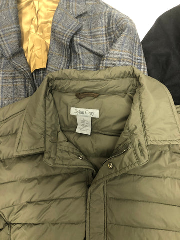 Men's Clothing OUTERWEAR/JACKETS Wholesale Lot, DYLAN GRAY, 3 Units, Shelf Pulls, MSRP $1,594
