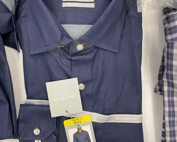 Men's Clothing Dress Shirts Wholesale Lot, HICKEY FREEMAN, DYLAN GRAY, KIRKLAND, 15 items, Shelf Pulls, MSRP $1,188