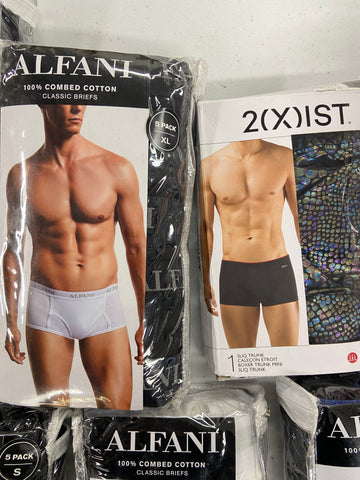 Men's Underwear & Others Wholesale Lot, 2(X)IST, ALFANI, CLUB ROOM, 10 items, Shelf Pulls, MSRP $372