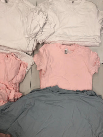 Women's Clothing Tops Short Sleeves T-shirt Wholesale Lot, AMERICAN APPAREL ONLY, 70 items, Shelf Pulls, MSRP $1224