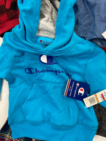 Baby's Clothing Assorted Wholesale Lot, TOMMY HILFIGER, CHAMPION, BONNIE JEAN, FIRST IMPRESSIONS , CARTER'S and more, 18 items, Shelf Pulls, MSRP $602