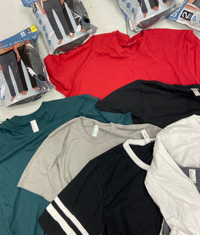 Men's Clothing ASSORTED Wholesale Lot, TIMBERLAND, GOLDTOE, BLOOMINGDALES, AMERICAN APPAREL, 32 DEGREES 14 items, Shelf Pulls, MSRP $423
