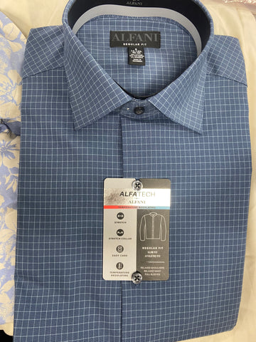 Men's Clothing Button Down Shirts Wholesale Lot, ALFANI, BAR III, CLUB ROOM, 14 items, Shelf Pulls, MSRP $844