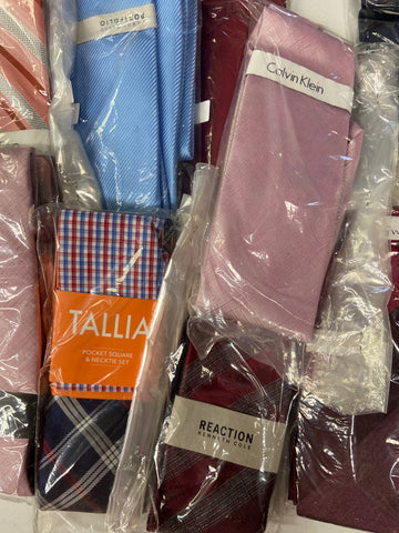 Men's Neckties Wholesale Lot, TALLIA, MICHAEL KORS, KENNETH COLE, TASSO ELBA, RYAN SEACREST, CALVIN KLEIN and more, 84 items, CUSTOMER RETURNS