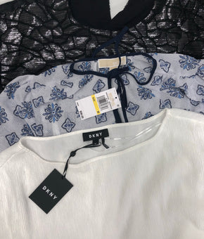 Women's Clothing Tops Wholesale Lot, MICHAEL KORS, DKNY, CALVIN KLEIN, KENDALL, ALFANI and more, 27 Units, Shelf Pulls, MSRP $1,913