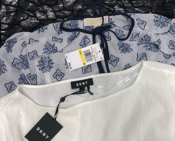 Women's Clothing Tops Wholesale Lot, MICHAEL KORS, DKNY, CALVIN KLEIN, KENDALL, ALFANI and more, 27 Units, Shelf Pulls, MSRP $1,913