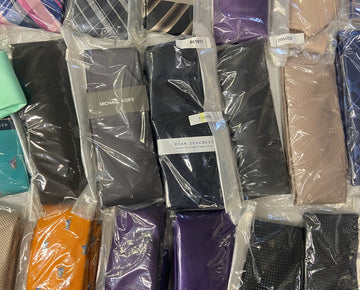 Men's Neckties Wholesale Lot, TOMMY HILFIGER, MICHAEL KORS, KENNETH COLE,RYAN SEACREST, CALVIN KLEIN and more, 70 items, CUSTOMER RETURNS