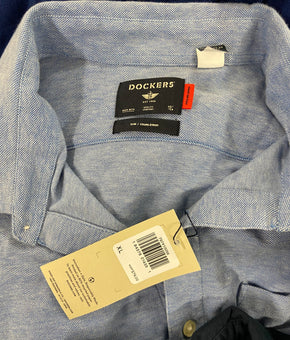 Men's Clothing Button Down Shirts Wholesale Lot, CALVIN KLEIN, DOCKERS, MAGASCHON, TASSO ELBA, CLUB ROOM, 16 items, Shelf Pulls, MSRP $1,027