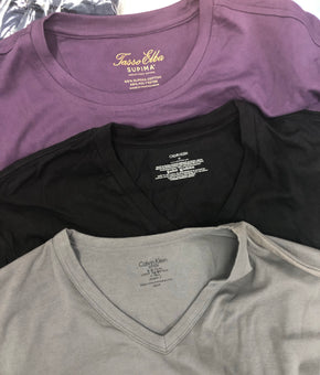 Men's Clothing Top Wholesale Lot, CALVIN KLEIN, ASICS, TASSO ELBA, LIFE IS GOOD and more, 25 Items, Shelf Pulls, MSRP $701