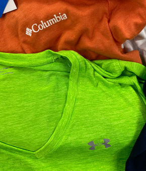 Men's Clothing T-Shirts & Others Wholesale Lot, ADIDAS, COLUMBIA, CALVIN KLEIN, UNDER ARMOUR, DOCKERS, UNIVIBE and more, 19 items, Shelf Pulls, MSRP $1,088