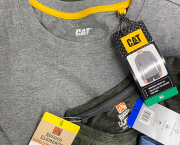 Men's Clothing Tops Wholesale Lot, RUSSELL ATHLETIC, RUGGED ELEMENT, CHAMPION, AMERICAN APPAREL and more, 16 items, Shelf Pulls, MSRP $664